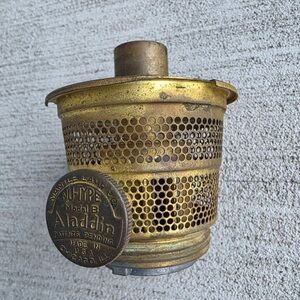Vintage Aladdin NU-Type Model B Oil Lamp Burner Only Brass Made in USA Chicago